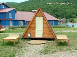 2-х местный деревянные домик-палатки, База отдыха Плесы Песчаного