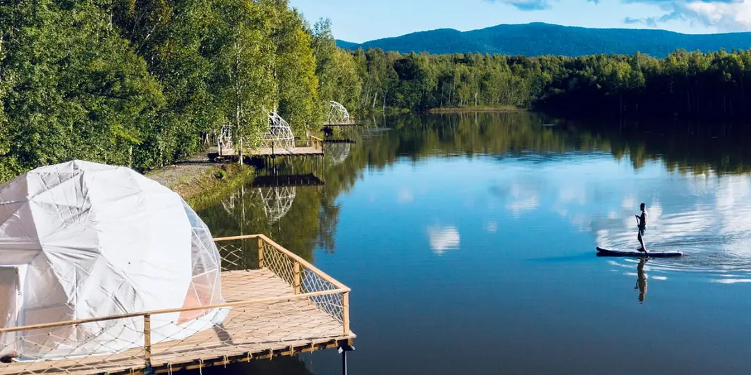 Глэмпинг Шале на воде, Восход, Хабаровский край