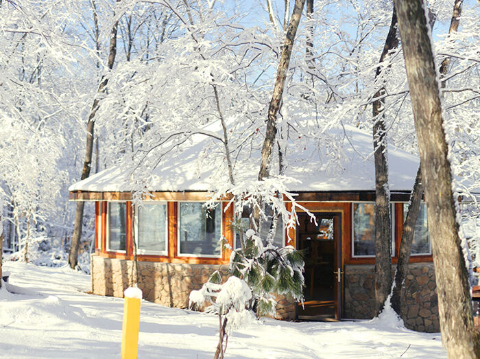 Вид беседки со стороны