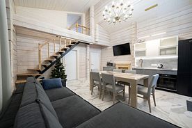 Дом из бруса с камином и баней из липы 4+2 Номера домов: 6, Загородный клуб Snhaus, поселок Коробицыно