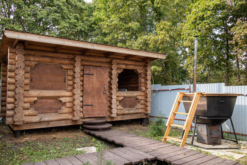 Бани снять тульская область. Лестница для Сибирского Чана