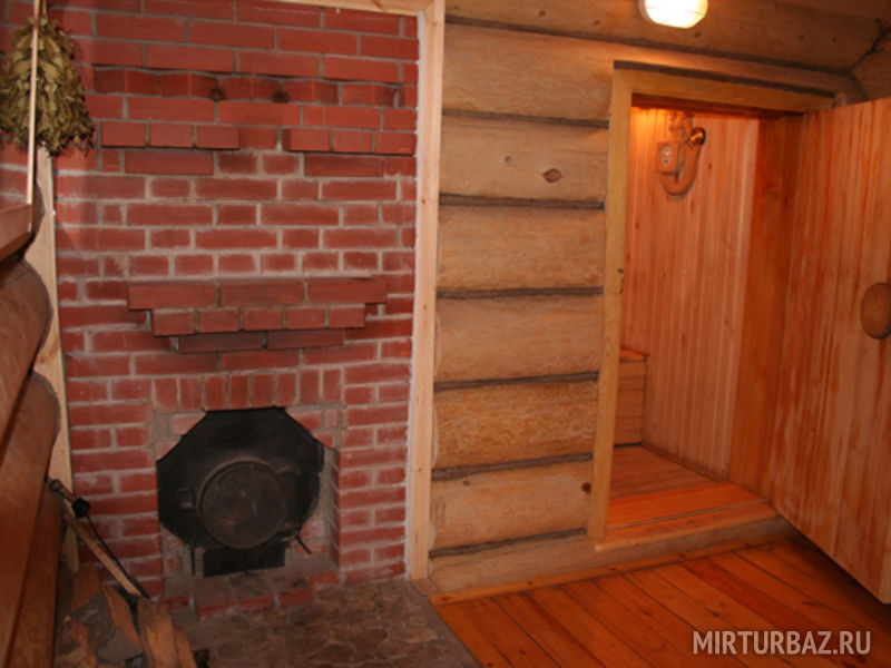 Помещение бани изнутри