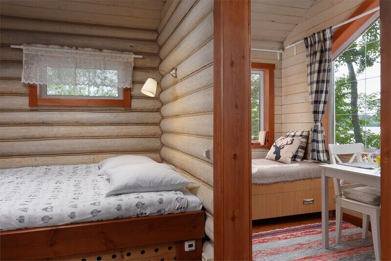 Коттедж 2-местный (с камином)