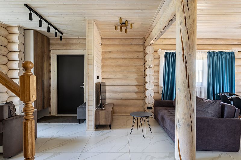 Входная зона и зона гостиной