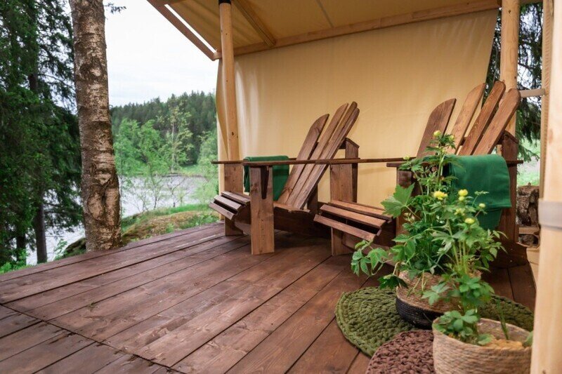 Глэмпинг 2-местный Сказочный лес (с купелью)