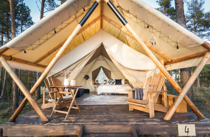 Глэмпинг 2-местный Северное сияние