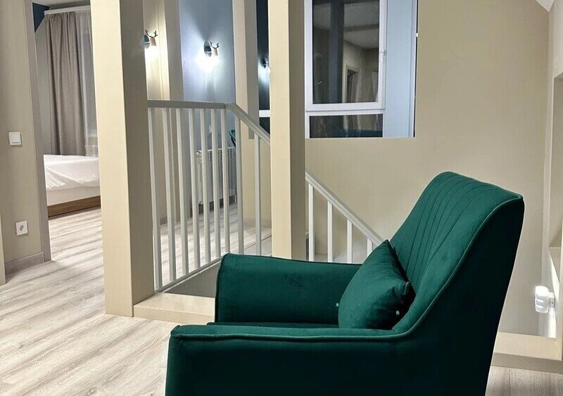 Дом с баней на дровах в современном стиле