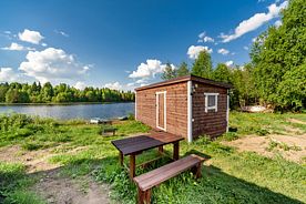 Домик с панорамным окном (отделка вагонкой), Гостевой дом Твоё озеро, Лахта