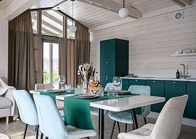 Скандинавский с купелью и камином, База отдыха Garnet Holiday Green Forest, Мышенское
