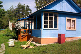 Домик деревянный 2-х местными номерами, Туристическая база Голубые огни, Красный яр