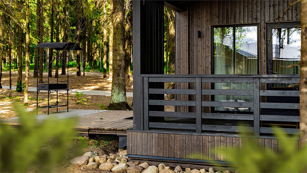 Коттедж 4-местный 3-комнатный (Forest Le Petit BBQ, с купелью)