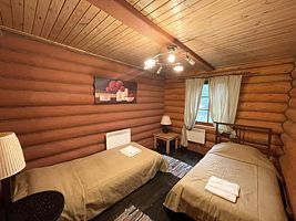 Двухместный Шанти Дом №3 с красивым видом из окна 2 отдельные кровати, Эко-усадьба Шанти, Калининский район