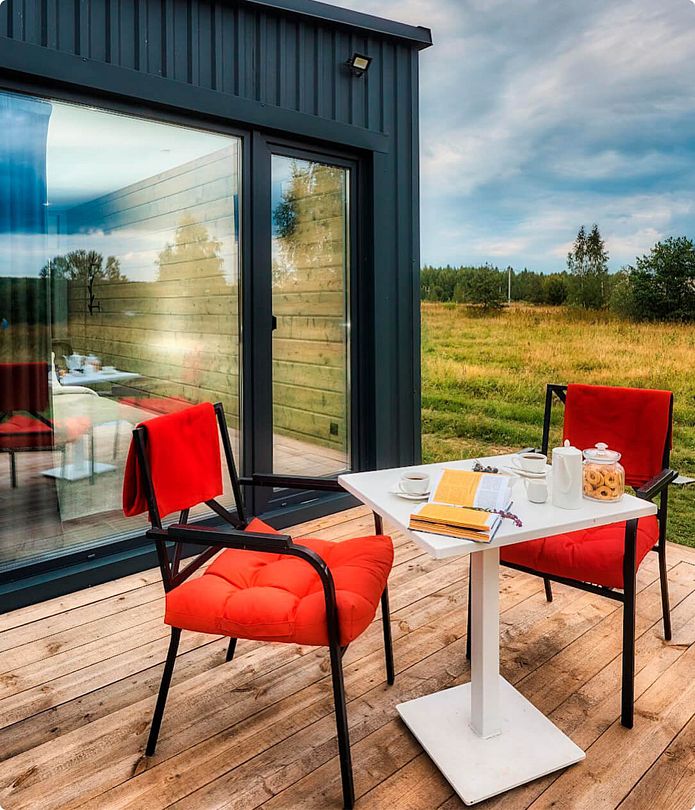 Глэмпинг 2-местный 1-комнатный (мини-дом)