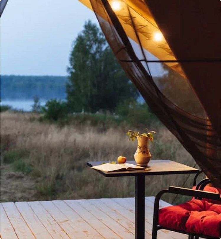 Глэмпинг 2-местный 1-комнатный (сафари-тент)