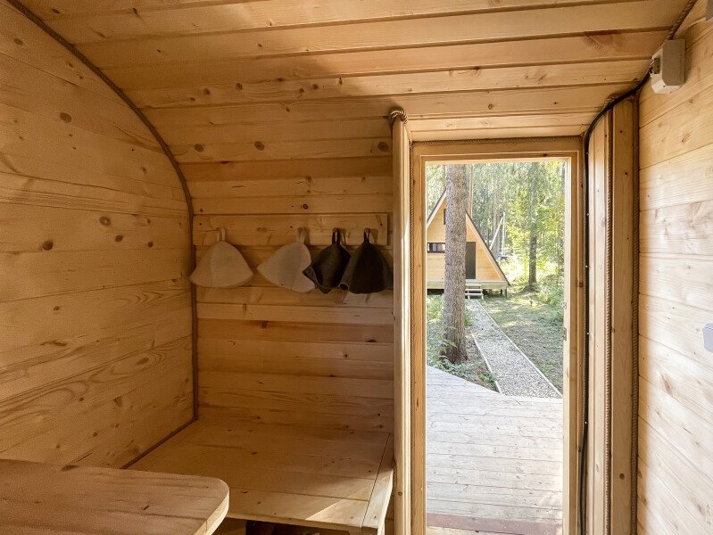 А-фрейм 2-местный 1-комнатный (с баней)