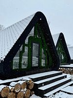 Четырёхместный коттедж с красивым видом из окна, Кемпинг Робинзон, Энгельс