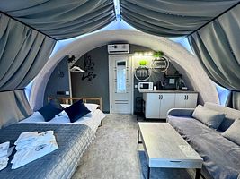 Четырёхместный номер Deluxe с красивым видом из окна, База отдыха Домики, Солнечногорск