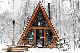 Коттедж Дуплекс с красивым видом из окна, Глэмпинг DEEP LAKE HOUSE, Глубокое