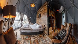 Двухместная Эко-сфера Suite с видом на море 2 отдельные кровати, Глэмпинг Китовый берег, Печенга