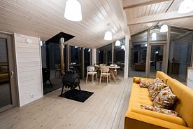 Chalet with Terrace с видом на лес или озеро двуспальная кровать, Глэмпинг Ива СПА, село Новое Павшино