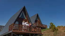Домик A-frame, А-фреймы курорта Станция Морская, Неклиновский
