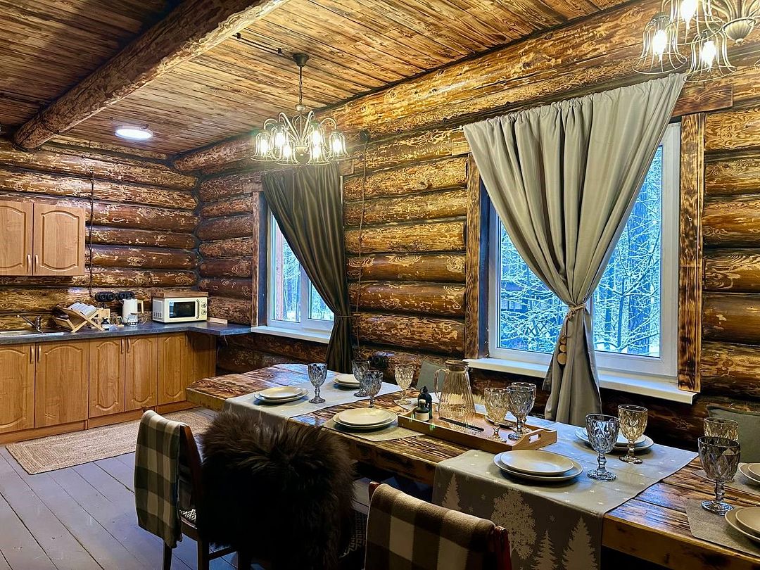 Дом 6-местный 3-комнатный (с камином)