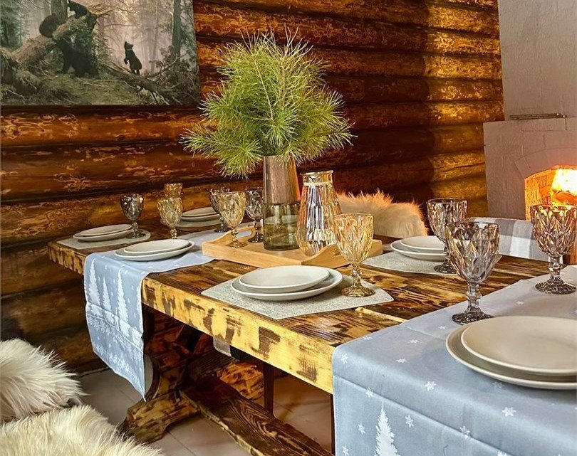 Дом 6-местный 3-комнатный (с камином)