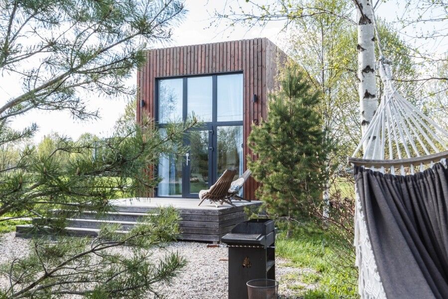 Глэмпинг Sheluha house Уютный Tiny House с мансардным окном, Можайск, Московская область