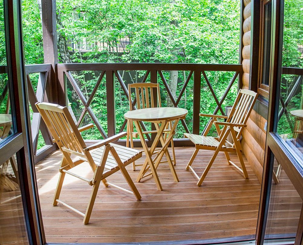 Дом 2-местный 1-комнатный (с ванной и террасой)