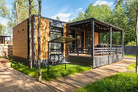Коттедж с одной спальней и купелью, База отдыха Opushka House Новожилово, Сосново