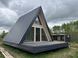 Дом А-фрейм, Глэмпинг Раифские пруды, село Малые Ключи