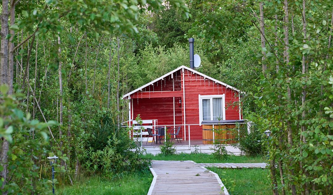 Дом Романтика 4-местный 1-комнатный (с купелью)