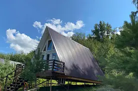 Дом в стиле A-frame Номера домов: №1, №2, База отдыха Лесная сказка, Ишим