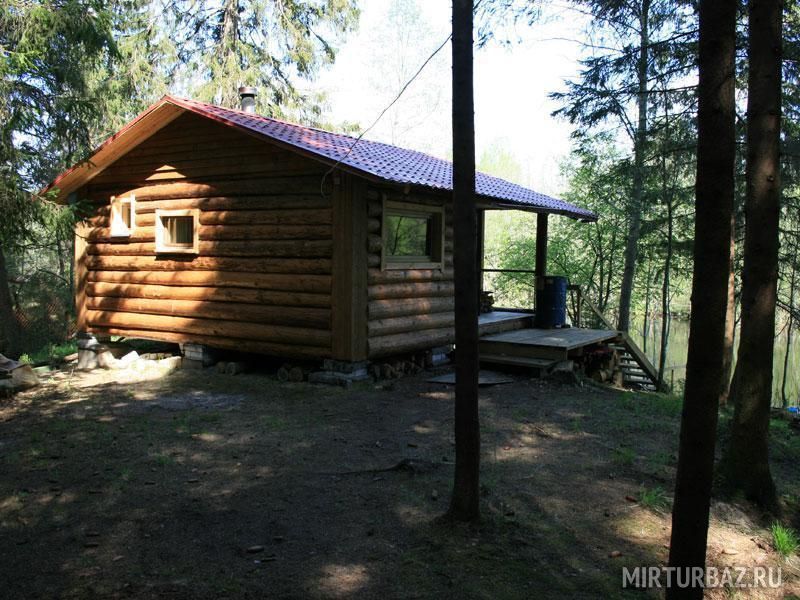 Вид бани со стороны леса