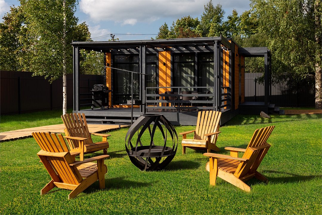 Коттедж 6-местный (с 2 спальнями, купелью и баней)