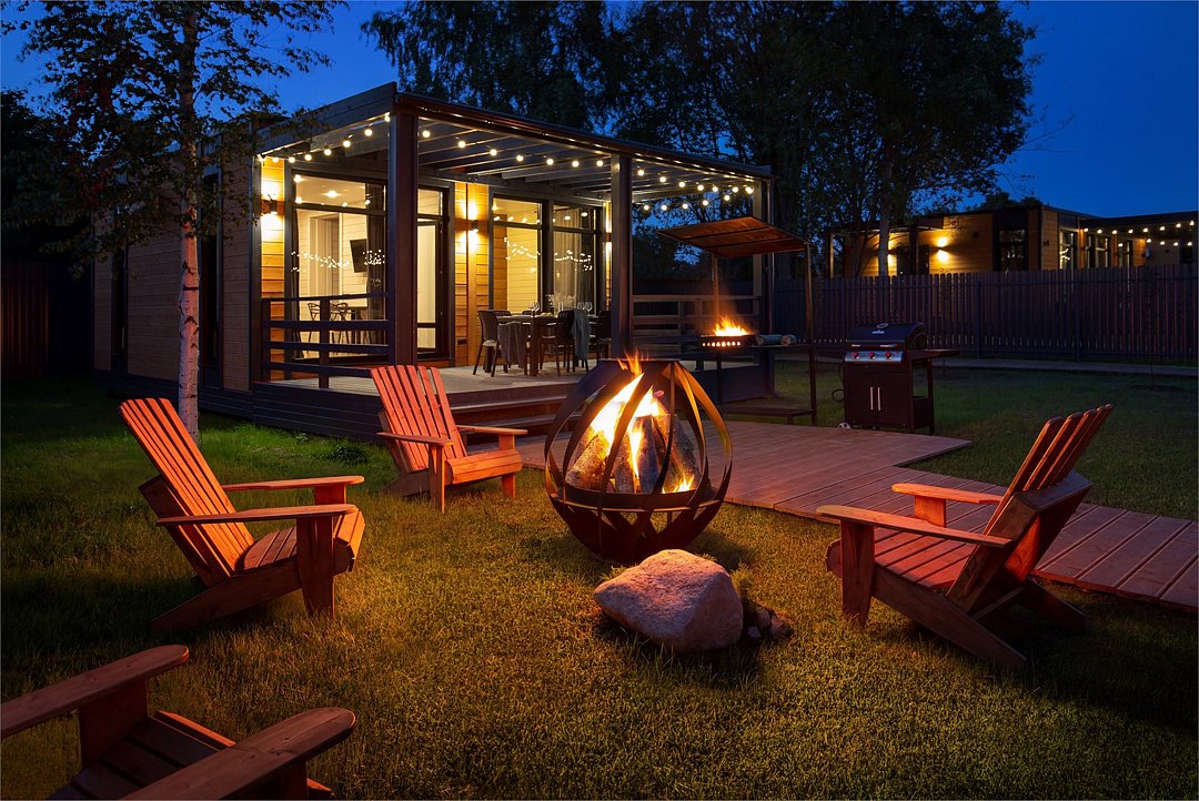 Коттедж 6-местный (с 2 спальнями, купелью и баней)