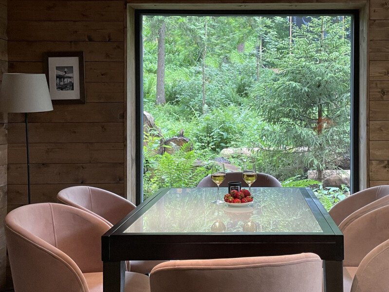 Шале 4-местный 3-комнатный (с камином и джакузи)