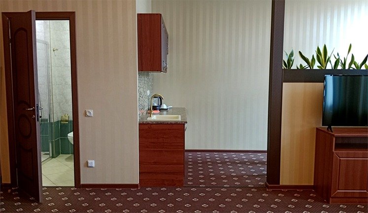 Апартаменты 2-местный 1-комнатный (с просторной спальней и балконом)