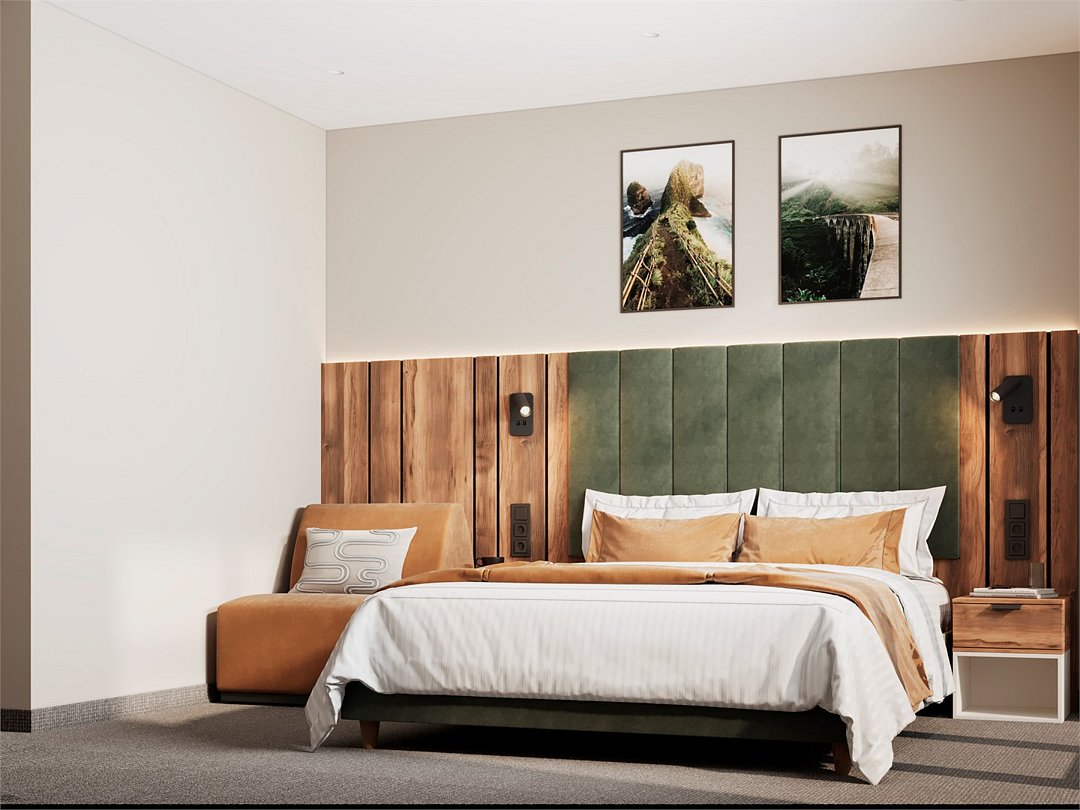 Deluxe 2-местный 1-комнатная