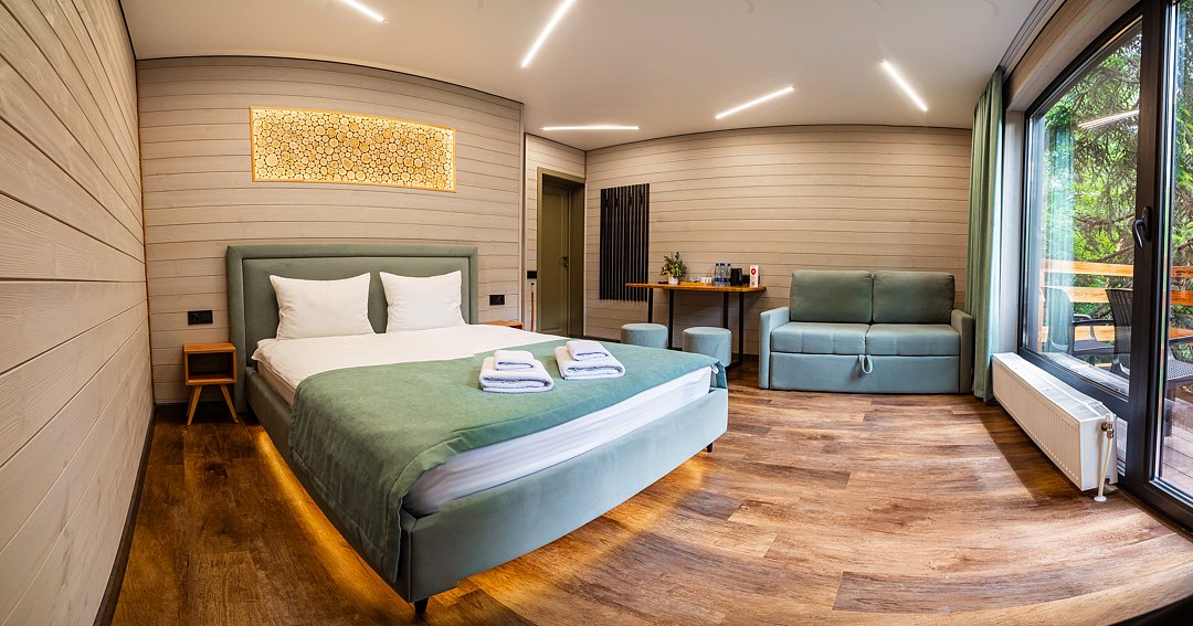 Комфорт 4-местный 1-комнатный (с балконом и видом на горы)