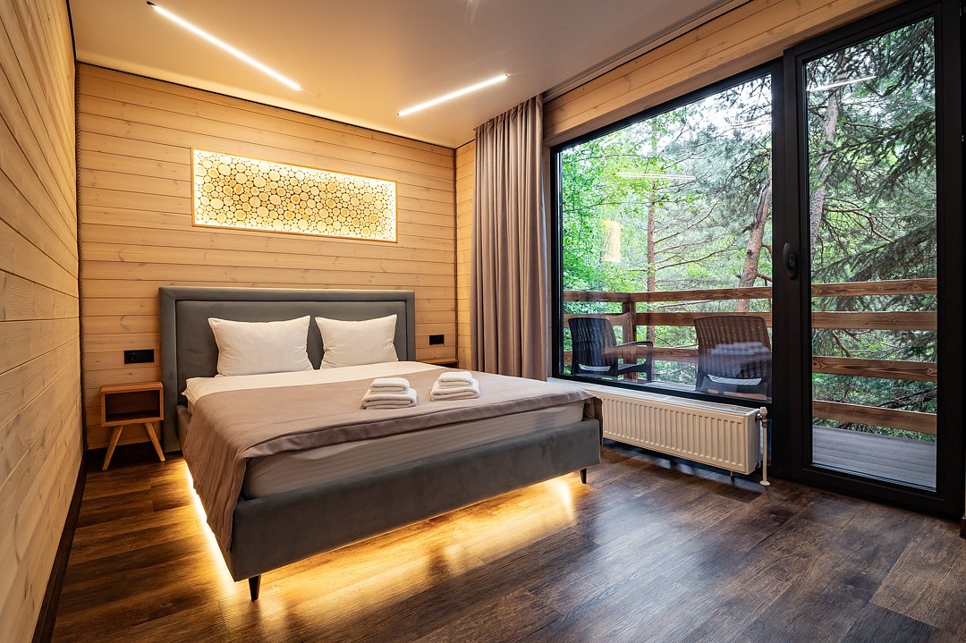 Стандартный 2-местный 1-комнатный (с балконом и видом на горы)