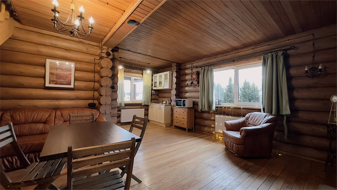 Коттедж 4-местный 4-комнатный (№1, с баней, камином и верандой)