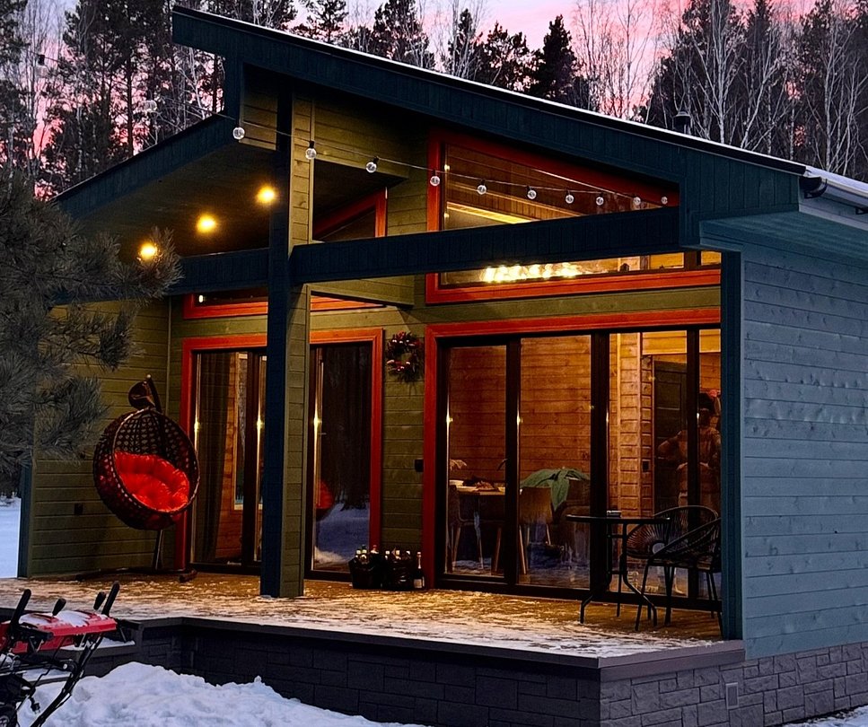 Дом 2-местный 2-комнатный (Зеленая хижина)