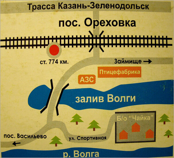 Чайка база отдыха карта