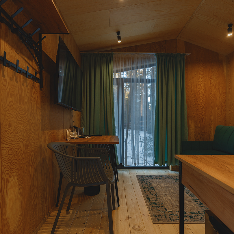 Домик Эко-дом 2-местный 2-комнатный (Спортивный и Дружный кварталы)