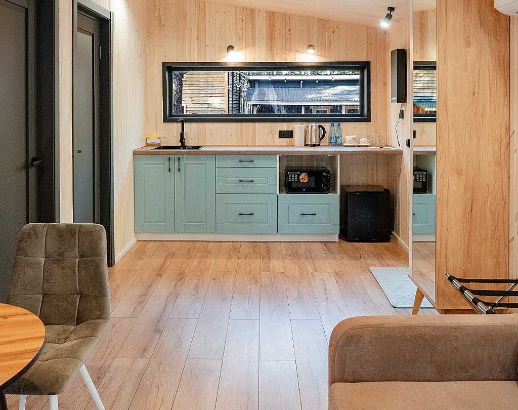 Домик Эко-дом 4-местный 2-комнатный №6-9 (Семейный квартал)