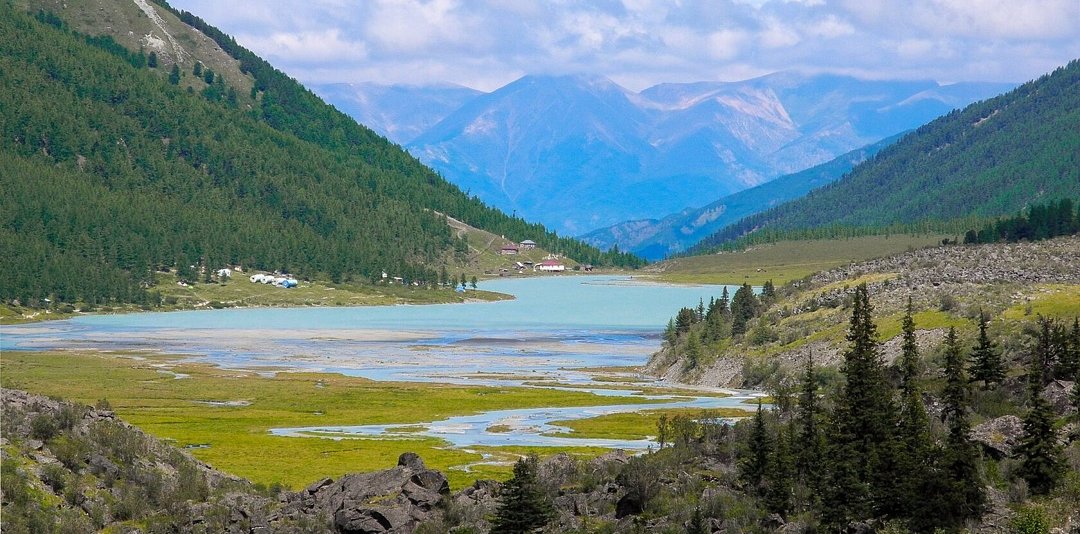 Слияние рек Катуни и Коксы | Саптан, Алтайский край