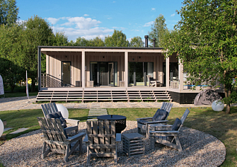 Дом Опен с баней и чаном Лес_Озеро_Дом