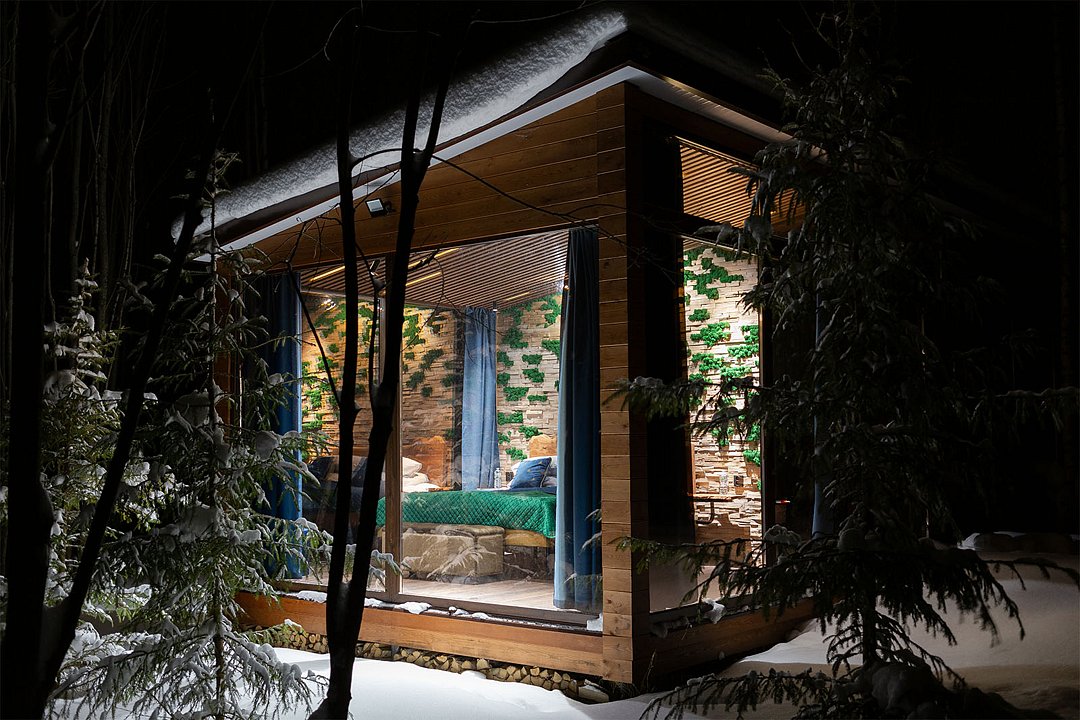 Дом 2-местнвй 1-комнатный (стеклянный)