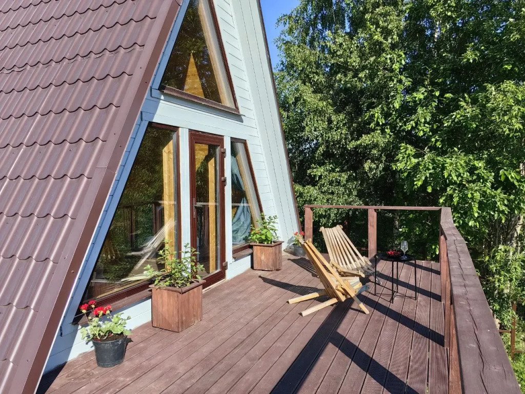 Частный дом A-frame с сауной у Игоры, поселок Сосново, Ленинградская область